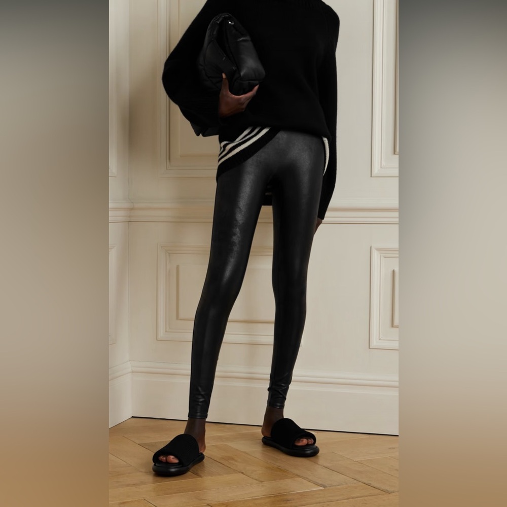 SPANX Faux Leather Leggings, small